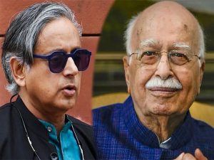 थरूर ने आडवाणी की तुलना नेहरू-इंदिरा से की