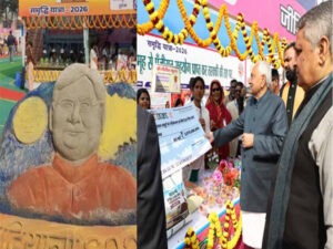 समृद्धि यात्रा में खास पल: बालू से अपनी तस्वीर देख मुस्कुराए CM नीतीश कुमार